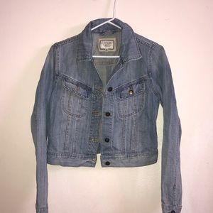 FOREVER 21 Medium Wash Cropped Denim Jacket